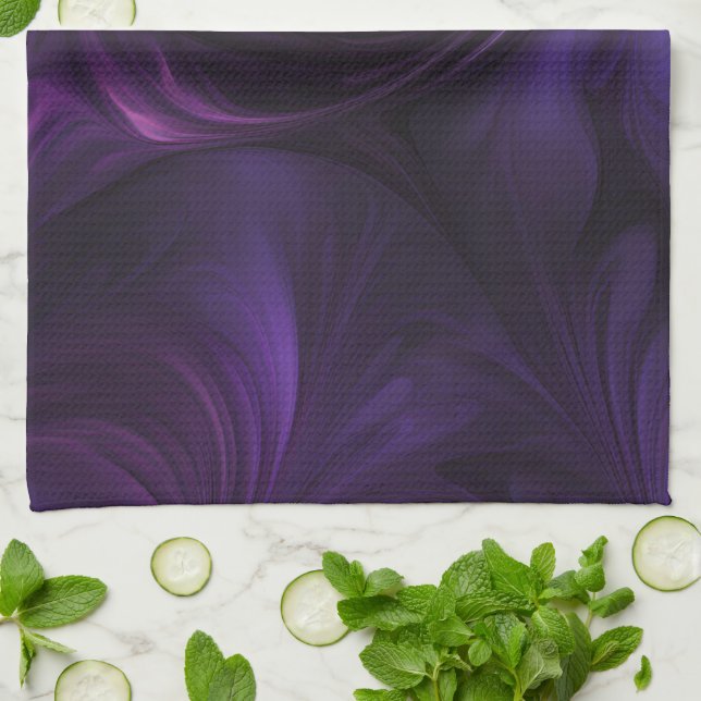 Linge De Cuisine Conception de torsion violette foncée (Plié)
