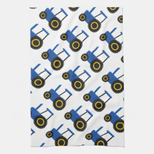 Linge De Cuisine Conception de tracteur bleu
