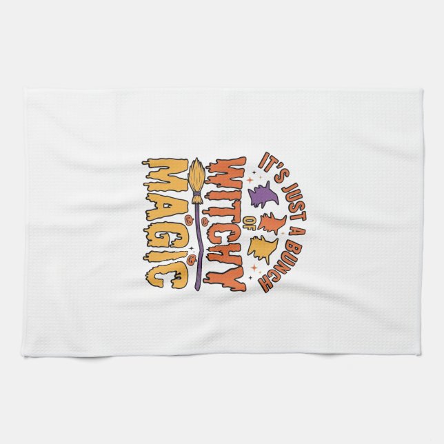 Linge De Cuisine Conception de typographie Halloween magique ensorc (Horizontal)