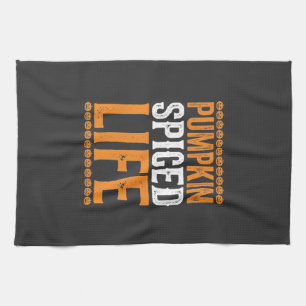 Linge De Cuisine Conception de typographie Halloween Pumpkin Spiced