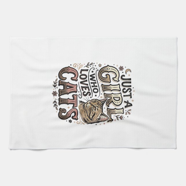 Linge De Cuisine Conception de typographie pour fille amoureuse de  (Horizontal)