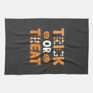 Linge De Cuisine Conception de vecteur de citrouille Halloween Tric