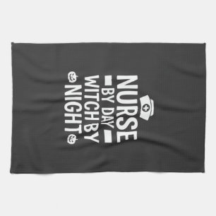 Linge De Cuisine Conception de vecteur de sorcière infirmière Hallo