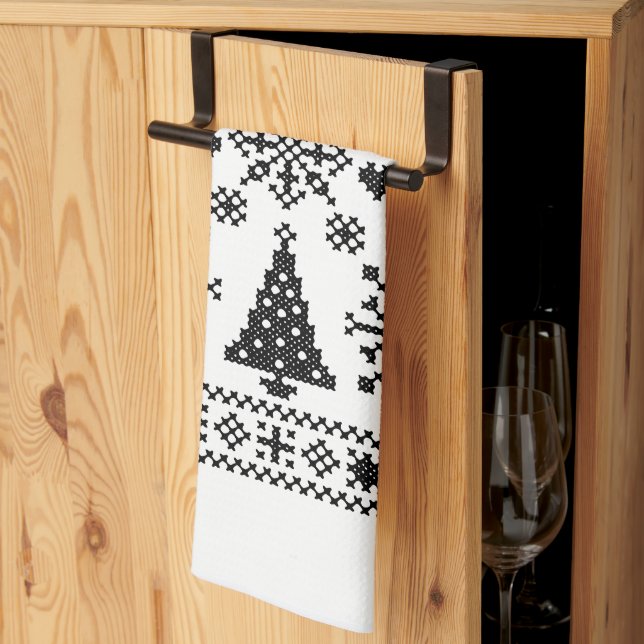 Linge De Cuisine Conception d'échantillonneur à motif croisé pour a (Pliage en tiers)