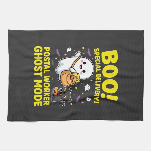 Linge De Cuisine Conception d'Halloween pour les travailleurs posta (Horizontal)