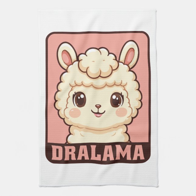 Linge De Cuisine Conception d'illustration de lama mignon (Vertical)