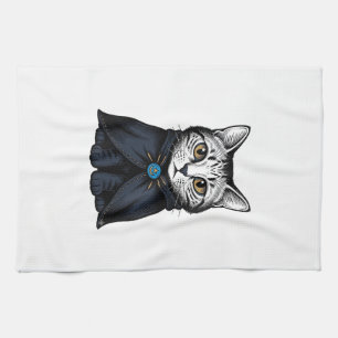 Linge De Cuisine Conception d'illustration de portrait de chat de g