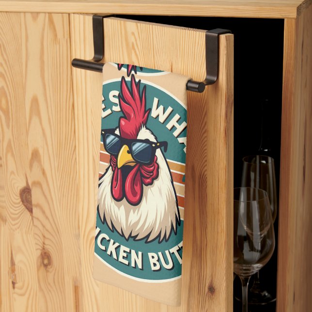 Linge De Cuisine Conception drôle de blague de poulet rétro (Pliage en tiers)