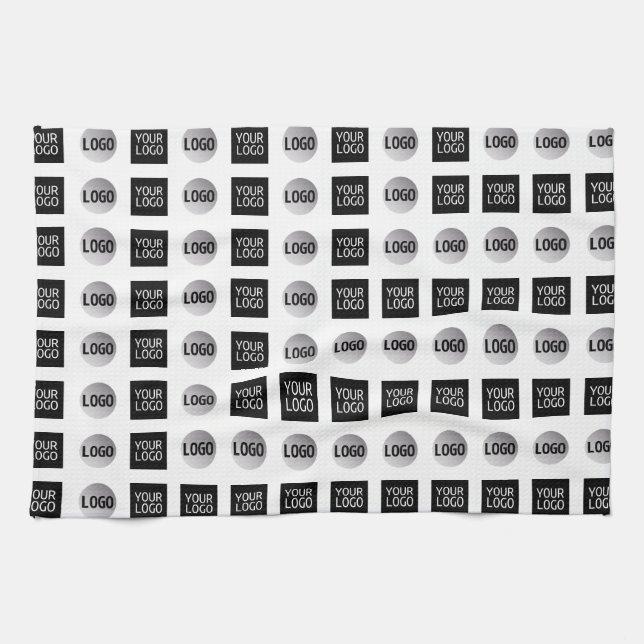 Linge De Cuisine Conception du Motif du logo géométrique 2 (Horizontal)