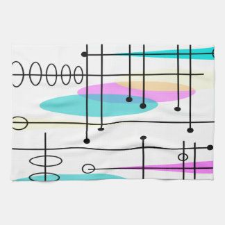 Linge De Cuisine Conception et couleurs Abstraites de l'ère atomiqu