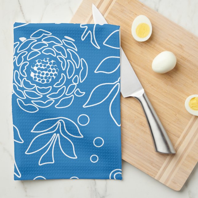 Linge De Cuisine Conception Florale 32 (Quart Plié)