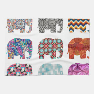 Linge De Cuisine conception géniale colorée d'éléphant d'amusem