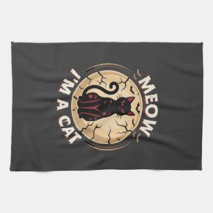 Linge De Cuisine Conception graphique de chat Meow Halloween_1