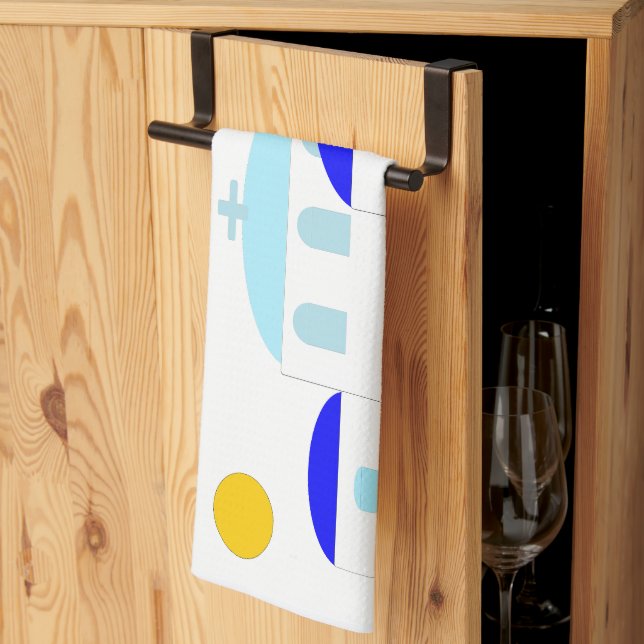 Linge De Cuisine Conception grecque Ajouter simplement du texte (Pliage en tiers)