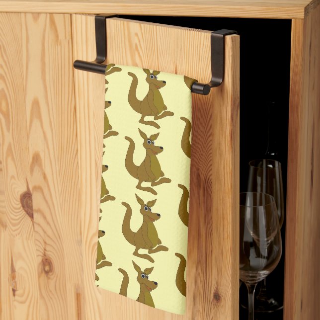 Linge De Cuisine Conception Kangourou Fond de couleur au choix (Pliage en tiers)