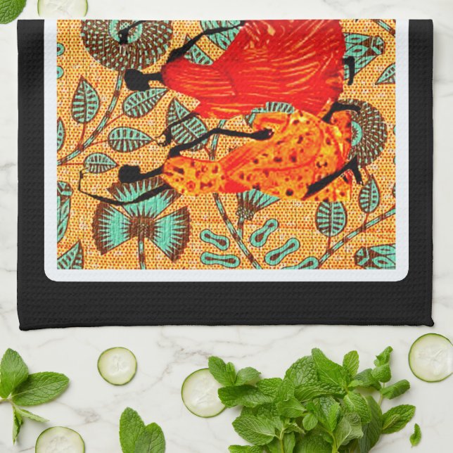 Linge De Cuisine Conception moderne de l'héritage africain  (Plié)