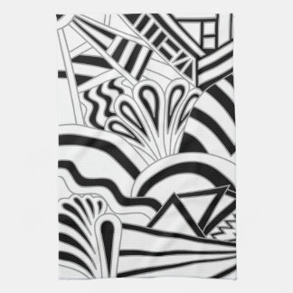 Linge De Cuisine Conception monochrome d'art déco