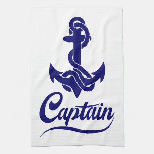 Linge De Cuisine Conception nautique d'ancre de voilier capitaine