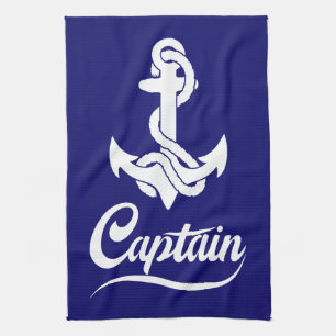 Linge De Cuisine Conception nautique d'ancre de voilier capitaine