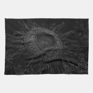 Linge De Cuisine Conception noire et blanche de croquis de