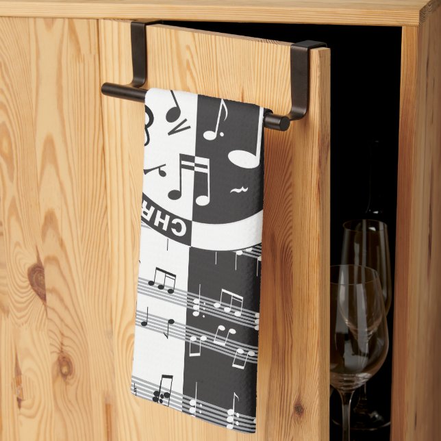 Linge De Cuisine  Conception personnalisée de partitions musicales (Pliage en tiers)
