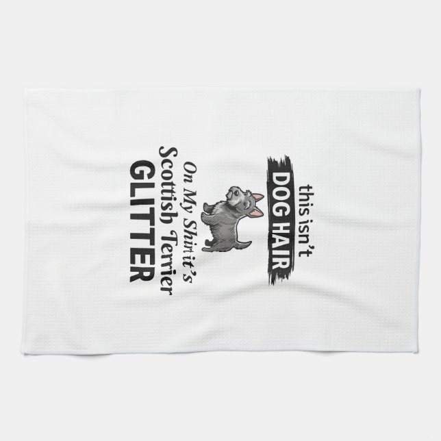 Linge De Cuisine Conception Scottish Terrier Pailleté Amateur de Ch (Horizontal)
