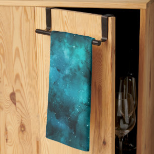 Linge De Cuisine Conception Série Galaxie Sarcelle 7