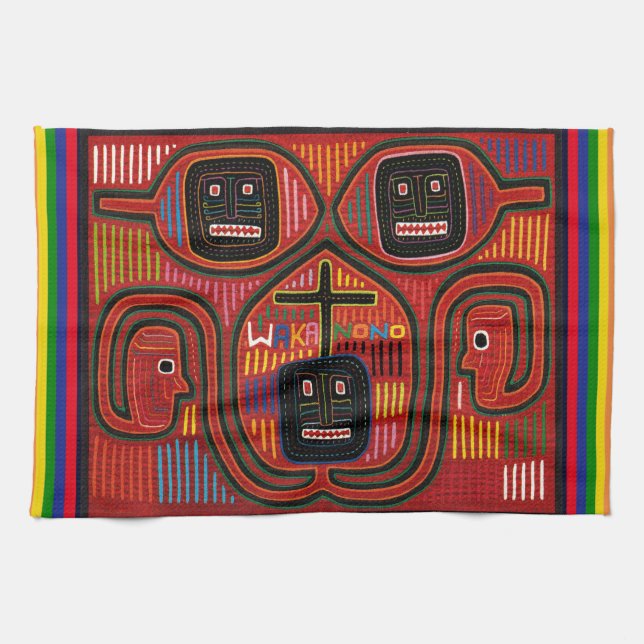Linge De Cuisine Conception tribale de Cuna (Horizontal)