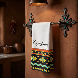 Linge De Cuisine Conception tribale du sud-ouest lumineuse personna