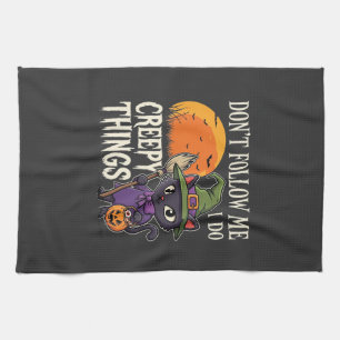Linge De Cuisine Conceptions de chat de sorcière d'Halloween de cho