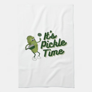 Linge De Cuisine Concombre drôle jouant au pickleball