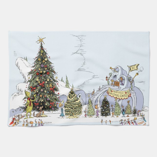 Linge De Cuisine Concours de l'Arbre de Noël de Whoville (Horizontal)