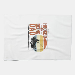 Linge De Cuisine Conçu pour être papa T-shirt vintage pêche Design_