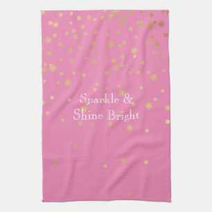 Linge De Cuisine Confetti en or rose