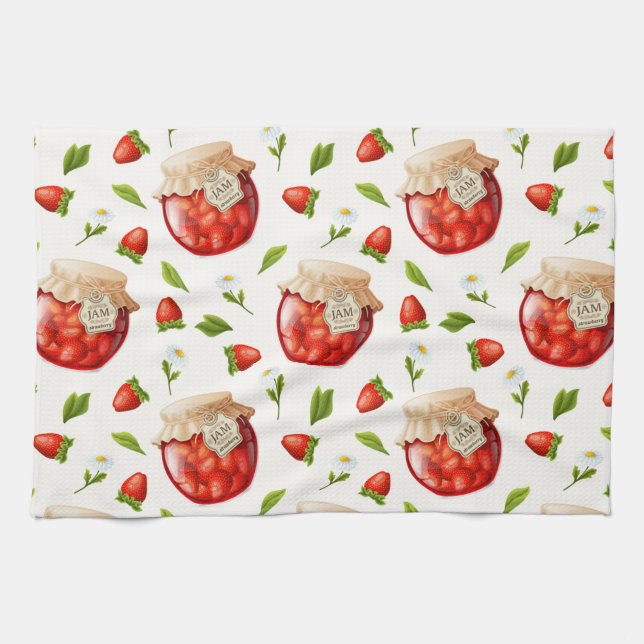Linge De Cuisine Confiture de fraises (Horizontal)