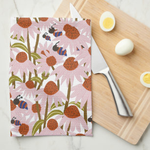 Linge De Cuisine Confleurs et abeilles