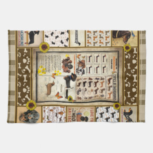 Linge De Cuisine Connaissances Dachshund personnalisées Beau cadea