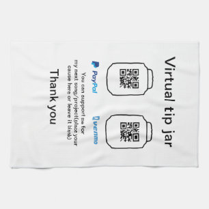 Linge De Cuisine Conseil virtuel jar q r code argent don PayPal ven
