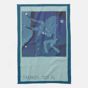 Linge De Cuisine Constellation du Taureau Vintage Zodiaque Astrolog