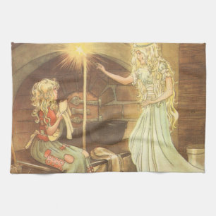 Linge De Cuisine Conte de fées vintage, Cendrillon et marraine fée