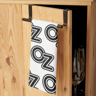 Linge De Cuisine Conte de fées vintage noir et blanc du Magicien d'