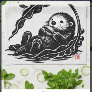 Linge De Cuisine CONTENTE À LOUTRE • StillWood • Loutre de mer