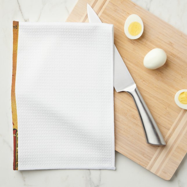 Linge De Cuisine Conversation Noir - Chat noir (Quart Plié)