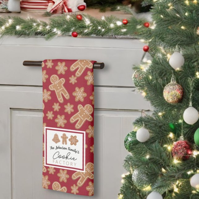 Linge De Cuisine Cookie Factory Nom de famille Gingerpain Bourgogne (Créateur téléchargé)