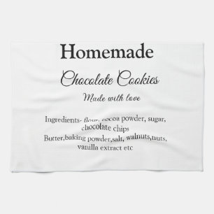 Linge De Cuisine Cookies au chocolat faits maison avec amour ajoute