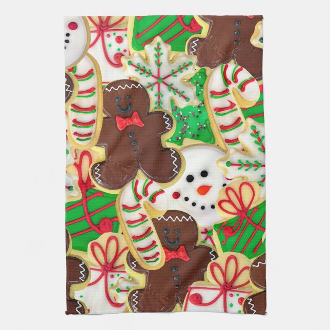 Linge De Cuisine Cookies de sucre de Noël (Vertical)