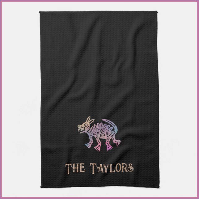 Linge De Cuisine Cool Aztec Design Chien (Créateur téléchargé)