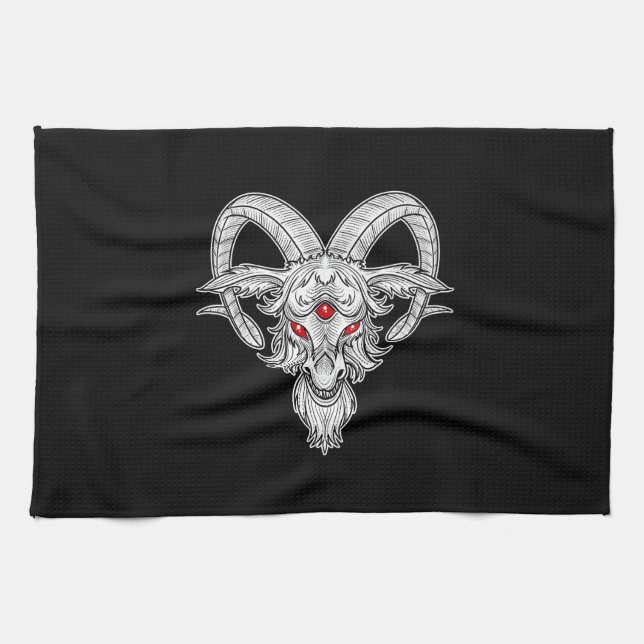 Linge De Cuisine Cool de Blackcraft Baphomet Chèvre noire Satan Cad (Horizontal)