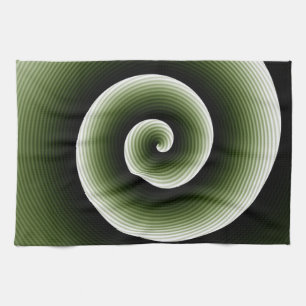 Linge De Cuisine COOL Motif de spirale verte