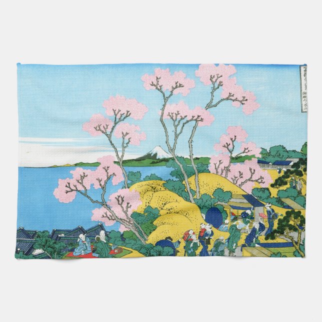 Linge De Cuisine Cool oriental japonais Hokusai Fuji View paysage (Horizontal)